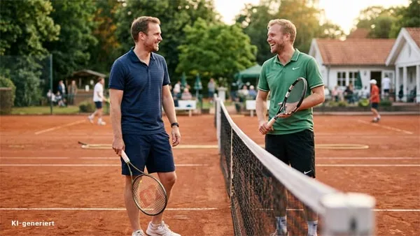 Tennispieler auf dem Tennisplatz