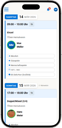 Finde deinen Tennis-Spielpartner