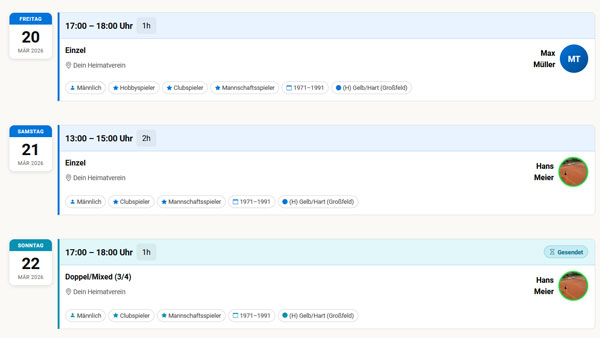 Ganz einfach Spielpartner finden